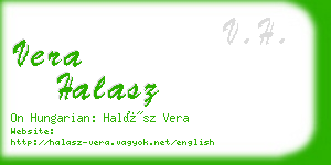vera halasz business card